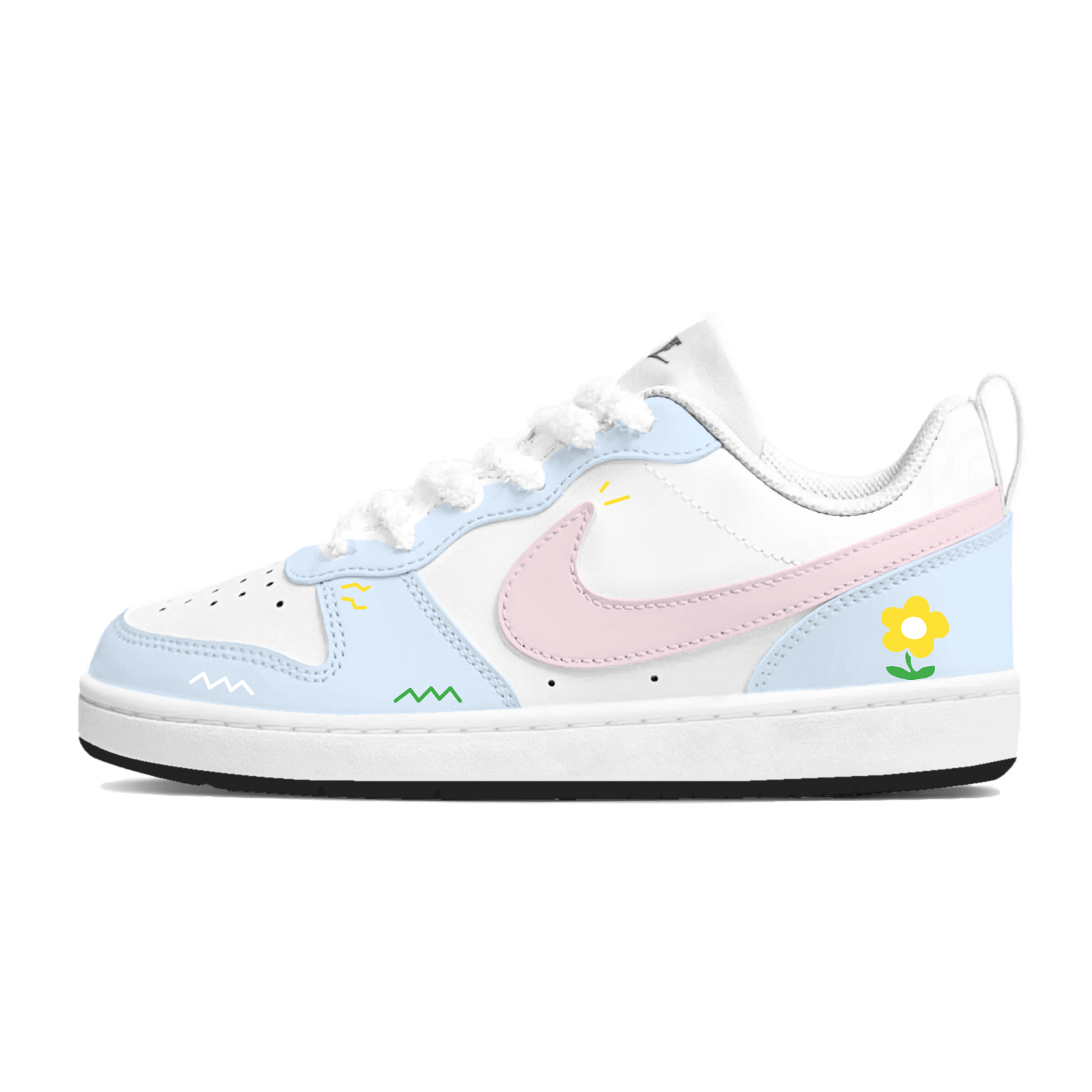 

Кроссовки для скейтбординга Court Borough LOW RECRAFT для детей и подростков Nike, синий/розовый
