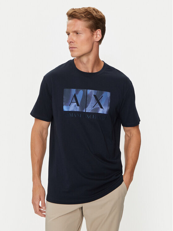 

Футболка стандартного кроя Armani Exchange, синий