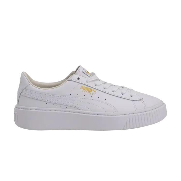 

Кроссовки Puma Wmns Basket Platform Core White Gold, белый