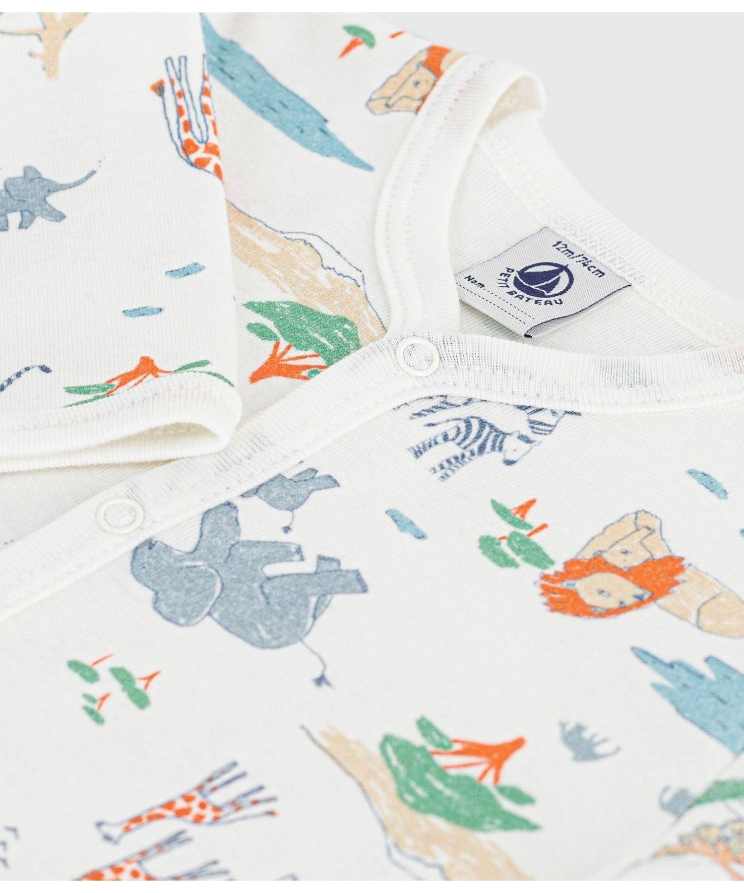 Комбинезон без штанин Petit Bateau, Off-white/Multicolor — фото 2
