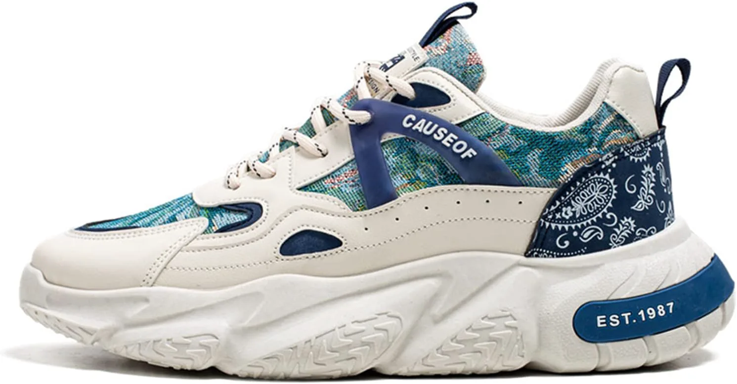 

Мужские беговые кроссовки GSIGUL для дороги, тенниса и ходьбы с амортизацией, спортивные кроссовки и повседневная обувь для мужчин, синий