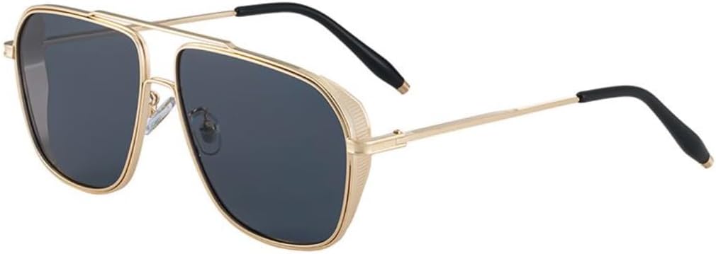 

Большие солнцезащитные очки в стиле стимпанк для мужчин, роскошные винтажные солнцезащитные очки в стиле панк, модные солнцезащитные очки с защитой от УФ-излучения UV400 UUPTTPL, C1goldgray