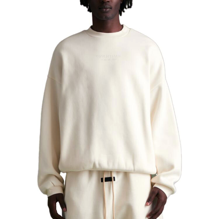 Круглый вырез Fear Of God Essentials, цвет Cloud Dancer — фото 3