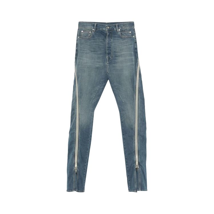 

Брюки Rick Owens DRKSHDW Volan Banana High-Rise Denim Pants 'Washed Indigo', синий