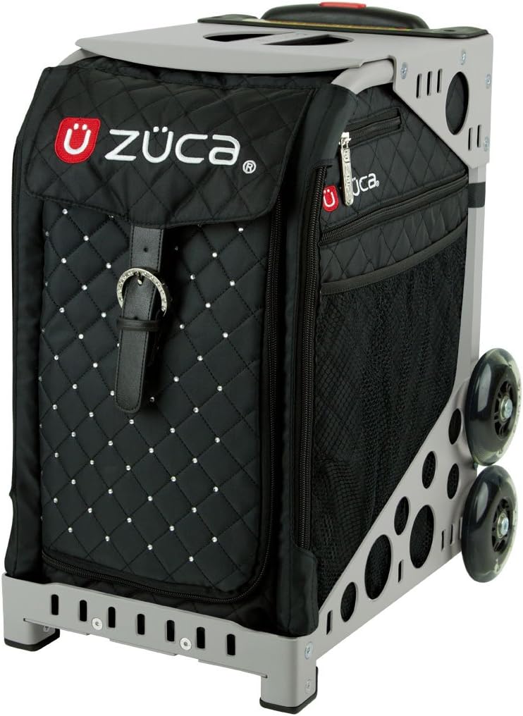 

Сумка ZUCA с мистической вставкой и серой рамой, с мигающими колесами, Черный, Сумка ZUCA с мистической вставкой и серой рамой, с мигающими колесами