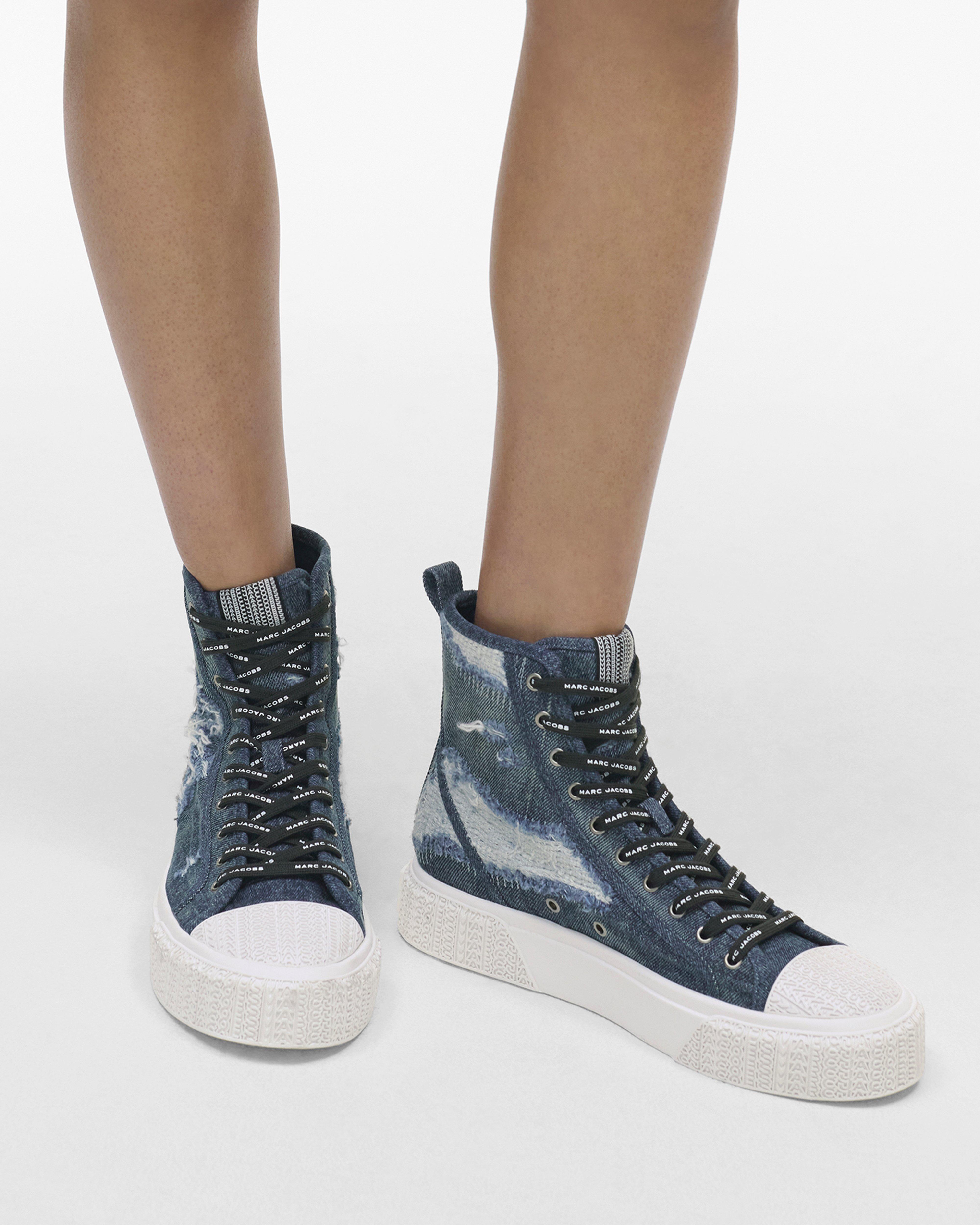 Высокие кроссовки Rip And Repair Denim Marc Jacobs, цвет Punk Indigo — фото 2