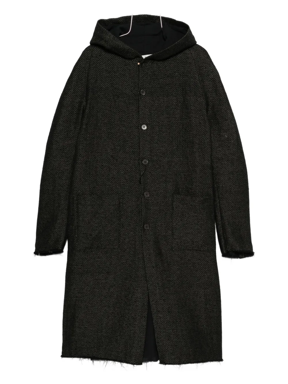 

Пальто с капюшоном на пуговицах K'Ang, черный