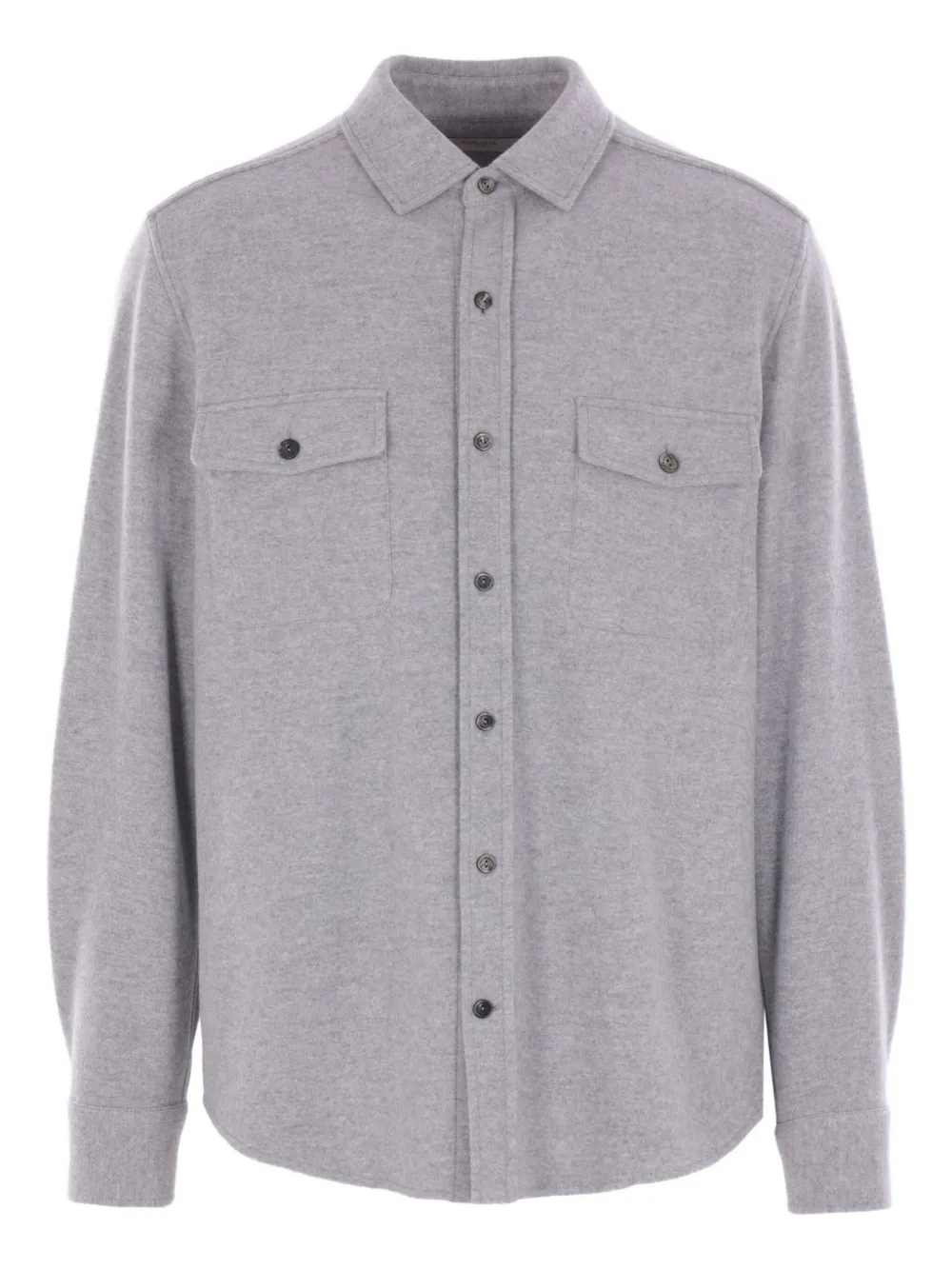 

Рубашка с заостренным воротником Agnona, серый
