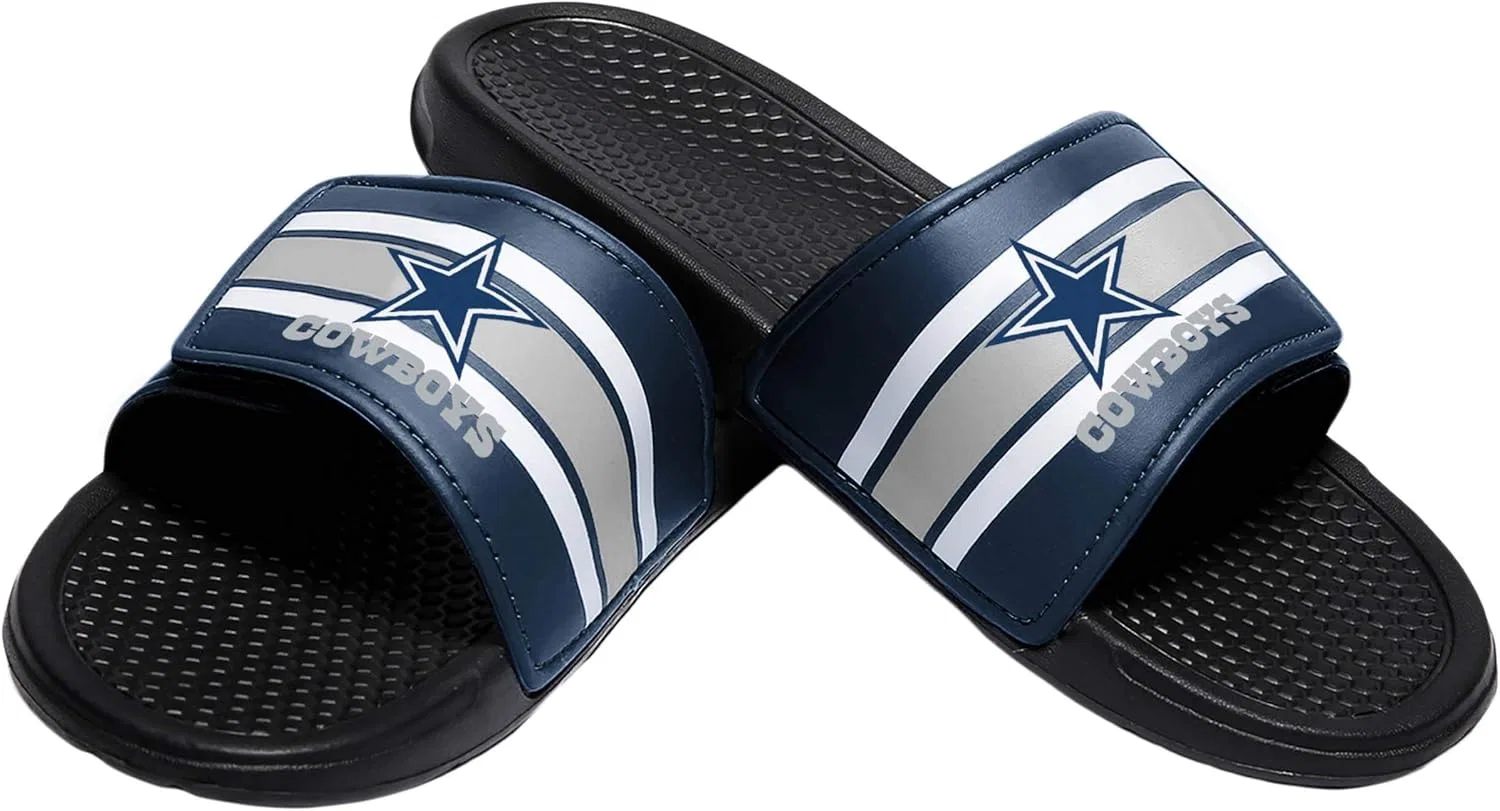 Мужские спортивные тапочки FOCO Legacy Velcro Sport Slide New York Giants Legacy Sport с застежкой-липучкой - размер Large, Dallas Cowboys — фото 4