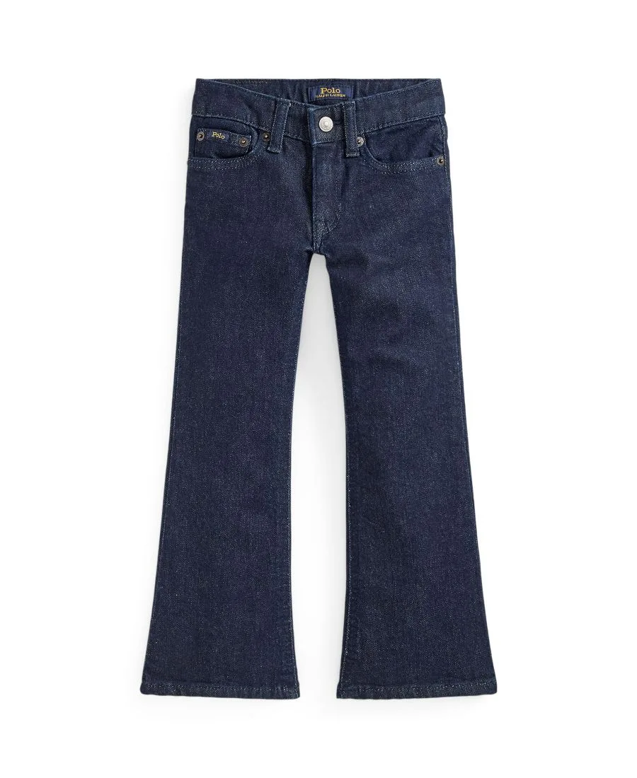 Джинсы-клеш из эластичного денима для девочек, размеры 2T-6X Polo Ralph Lauren, Mosley Wash