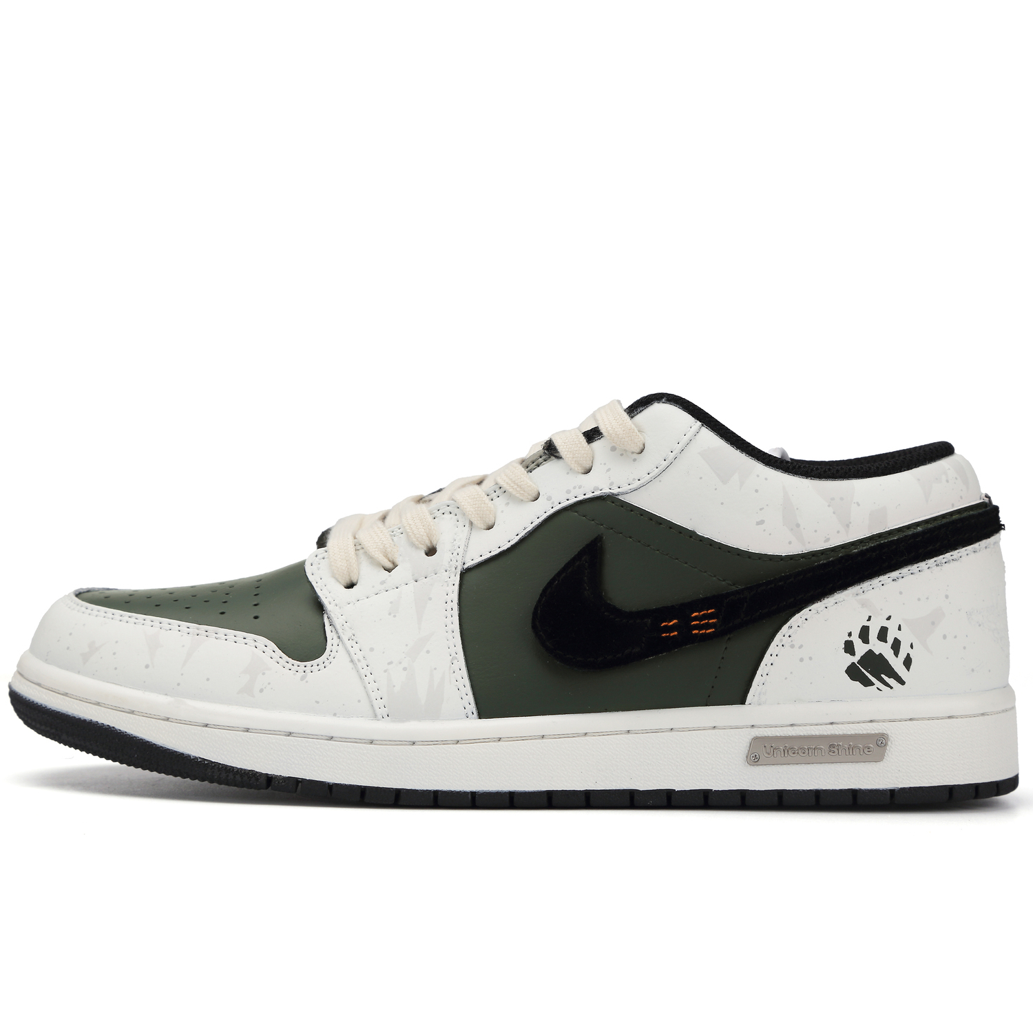 

Air 1 Forest Letter Abrasion Resistant Low top Vintage баскетбольные кроссовки Unisex Jordan, экрю