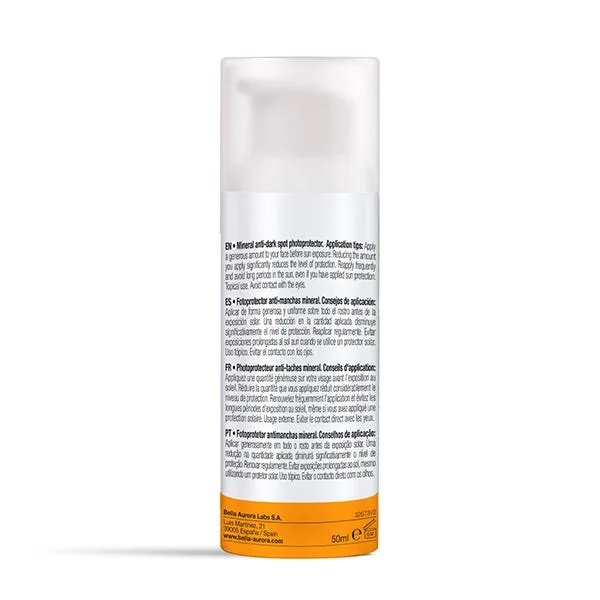 Минеральный солнцезащитный крем SPF50 против пятен 50 мл BELLA AURORA PHARMA — фото 2