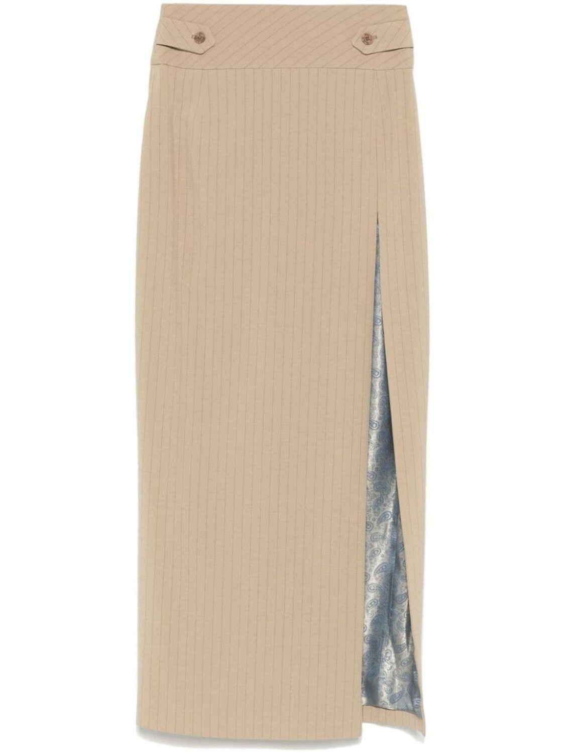 

Юбка макси в тонкую полоску MITILIANE COUTURE, нейтральный цвет