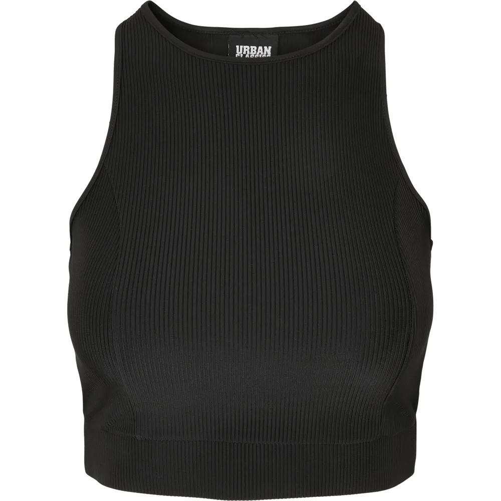 

Футболка без рукавов Urban Classics Crop Top, черный