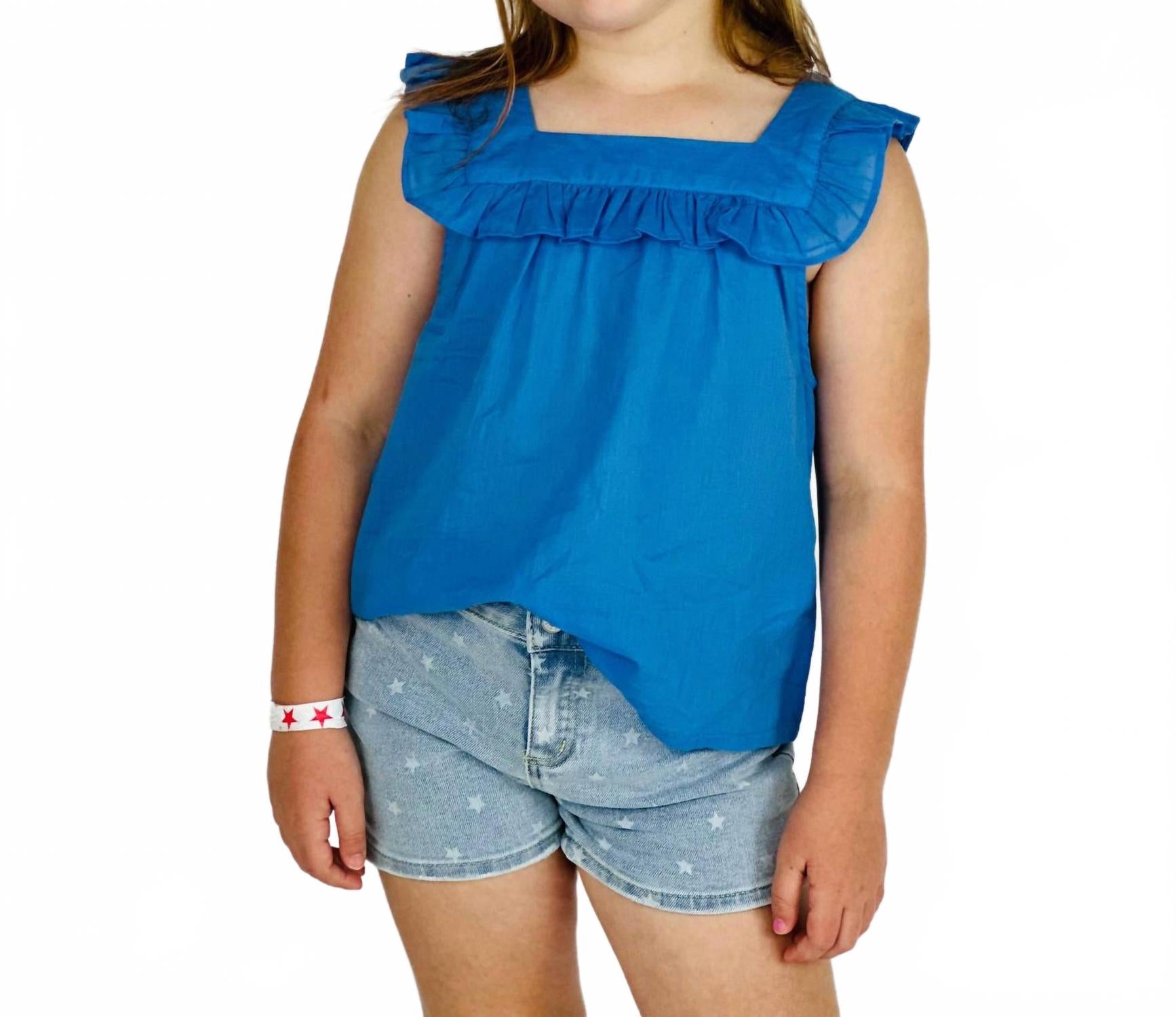 

Джинсовые шорты Star для девочек в синем цвете Tractr