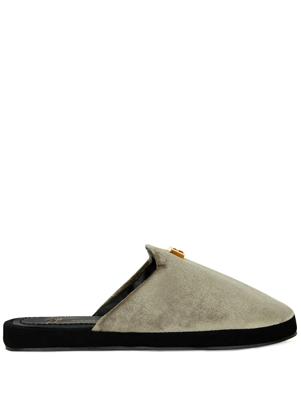 Бархатные слиперы Domitille Giuseppe Zanotti, серый