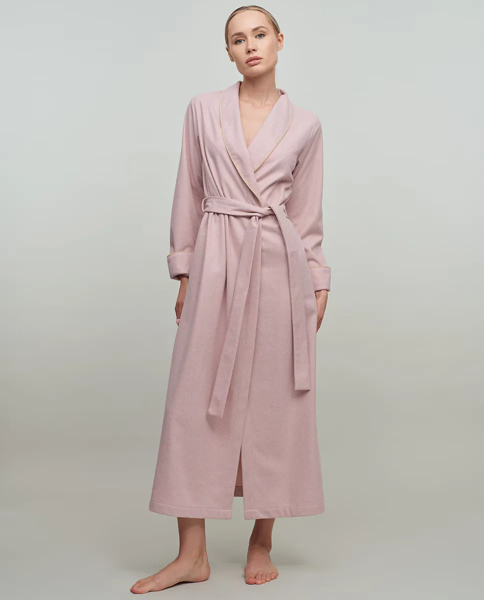 

Длинный женский халат классического кроя Diseño2, розовый