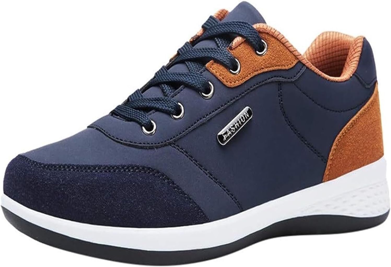 

Мужские модные повседневные кроссовки на шнуровке, нескользящие, прочные, спортивные, беговые, дышащие, удобные Generic, синий