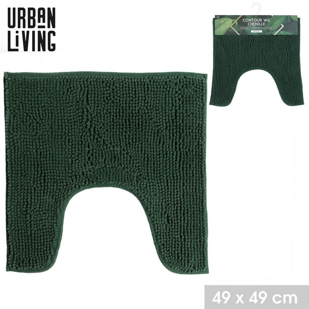 

Urban Living 49x49 см Коврик туалетный "DARK LEAF" 24648 зеленый