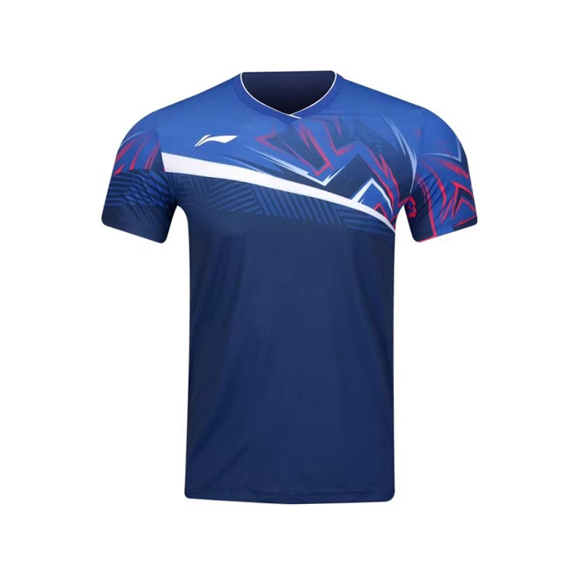 

LINING Футболка для бадминтона мужская dark ship blue