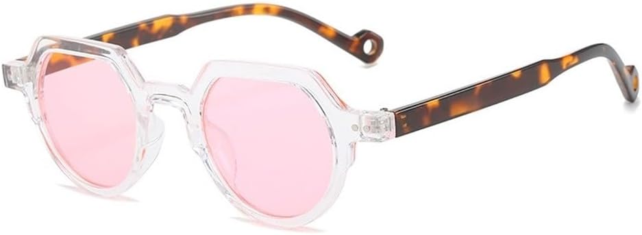 

Модные маленькие овальные солнцезащитные очки для женщин UV400 в винтажном панк-стиле с заклепками, конфетного цвета, женские очки, мужские солнцезащитные очки с леопардовым принтом SKFGNX, Clear Leopard Pink