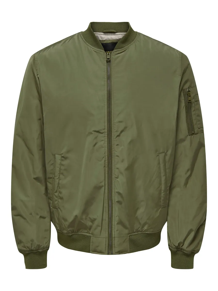 

Блузон ONLY & SONS "ONSJOSHUA BOMBER OTW VD", оливковый