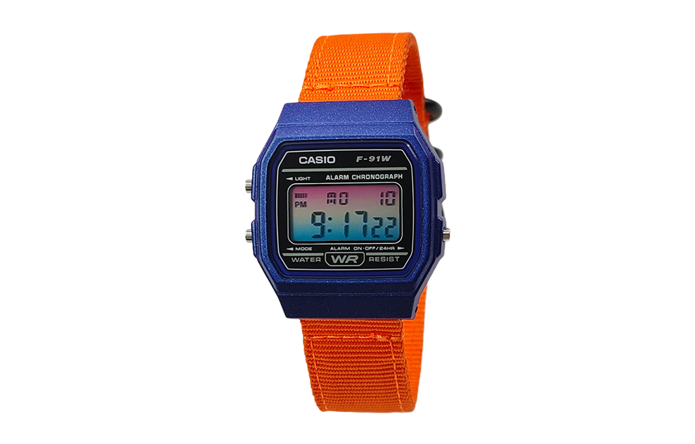 

CASIO Мужские часы Retrofit Series с кварцевым механизмом и нейлоновым ремешком, черный циферблат