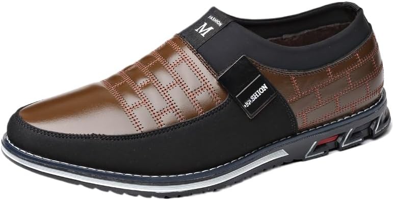 

Мужские повседневные туфли HCHCTRY, кроссовки-лоферы для комфорта и ходьбы, для мужчин, деловые, рабочие, офисные, классические, коричневый