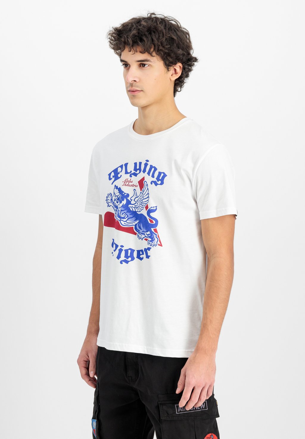 

Футболка с принтом FYLING TIGERS Alpha Industries, белый