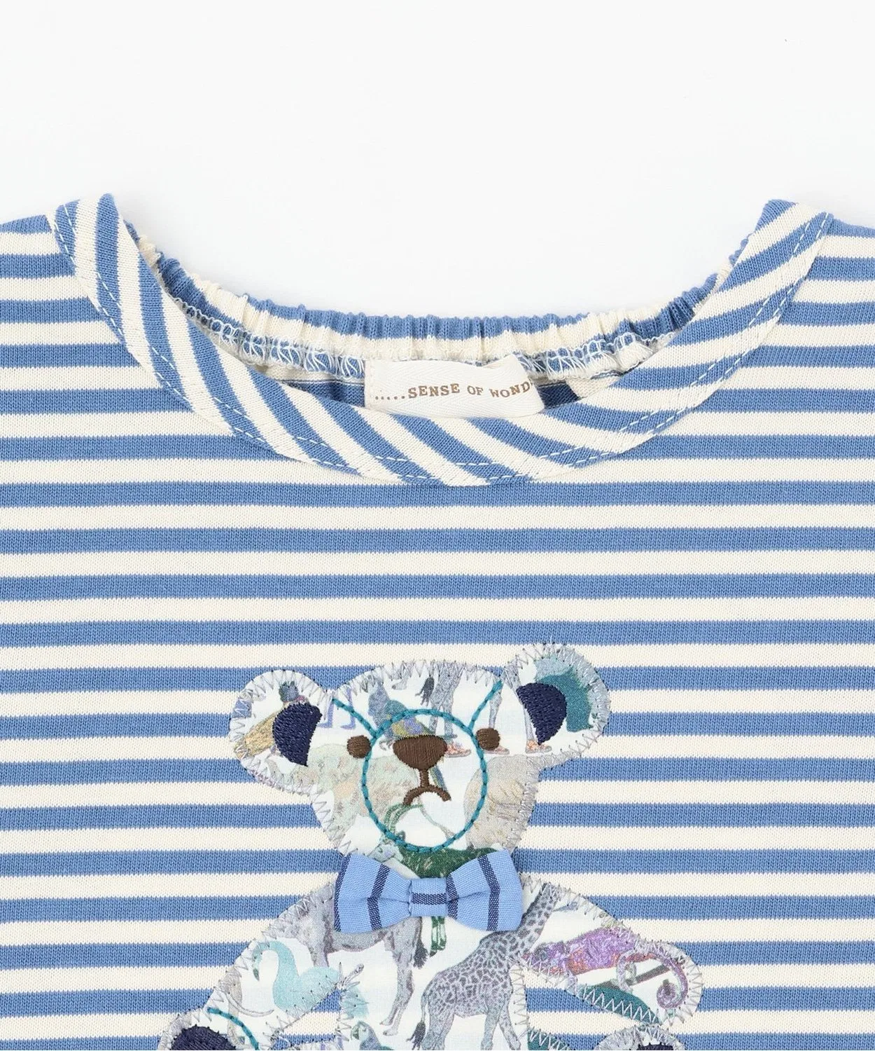 Детский костюм из толстовки и джинсов с медвежонком Liberty Fabrics, мока — фото 4