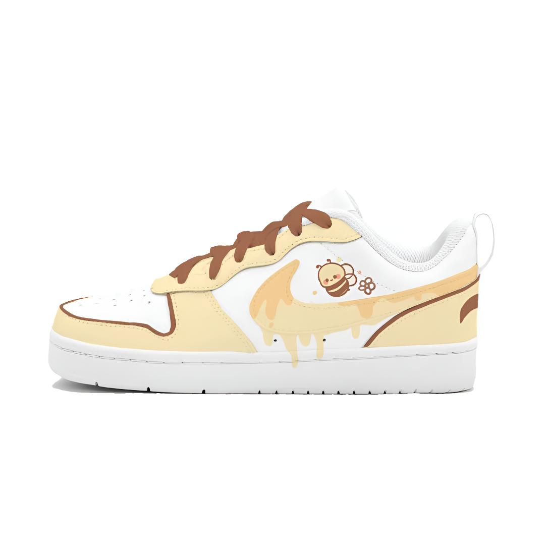 

Nike Court Borough Low 2 нескользящие износостойкие низкие детские скейтбординг кроссовки Yellow для подростков