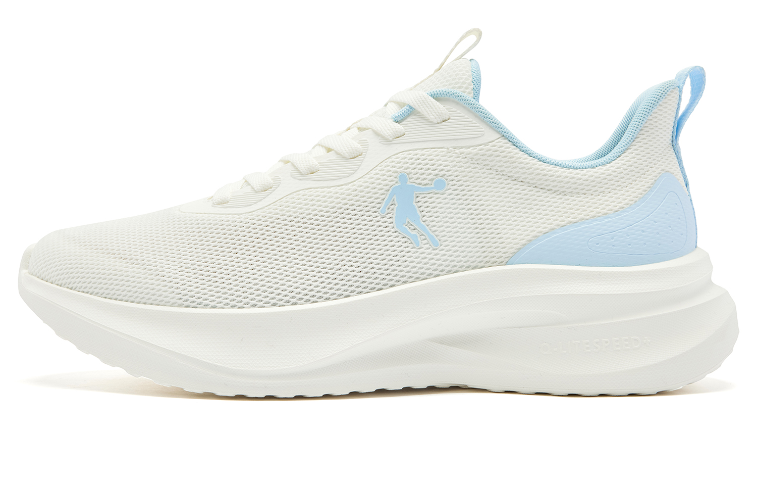 

QIAODAN Низкие кроссовки для бега с мягкой подошвой, противоскользящие, износостойкие, мужские, белые, синие