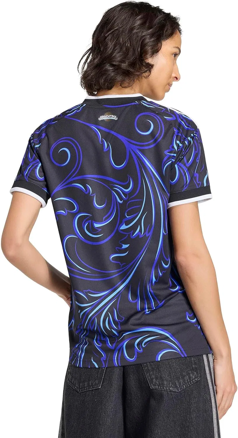 Футболка женская adidas Argentina 26 Away Replica Jersey, Black/Lucid Blue/Blue Burst — фото 2