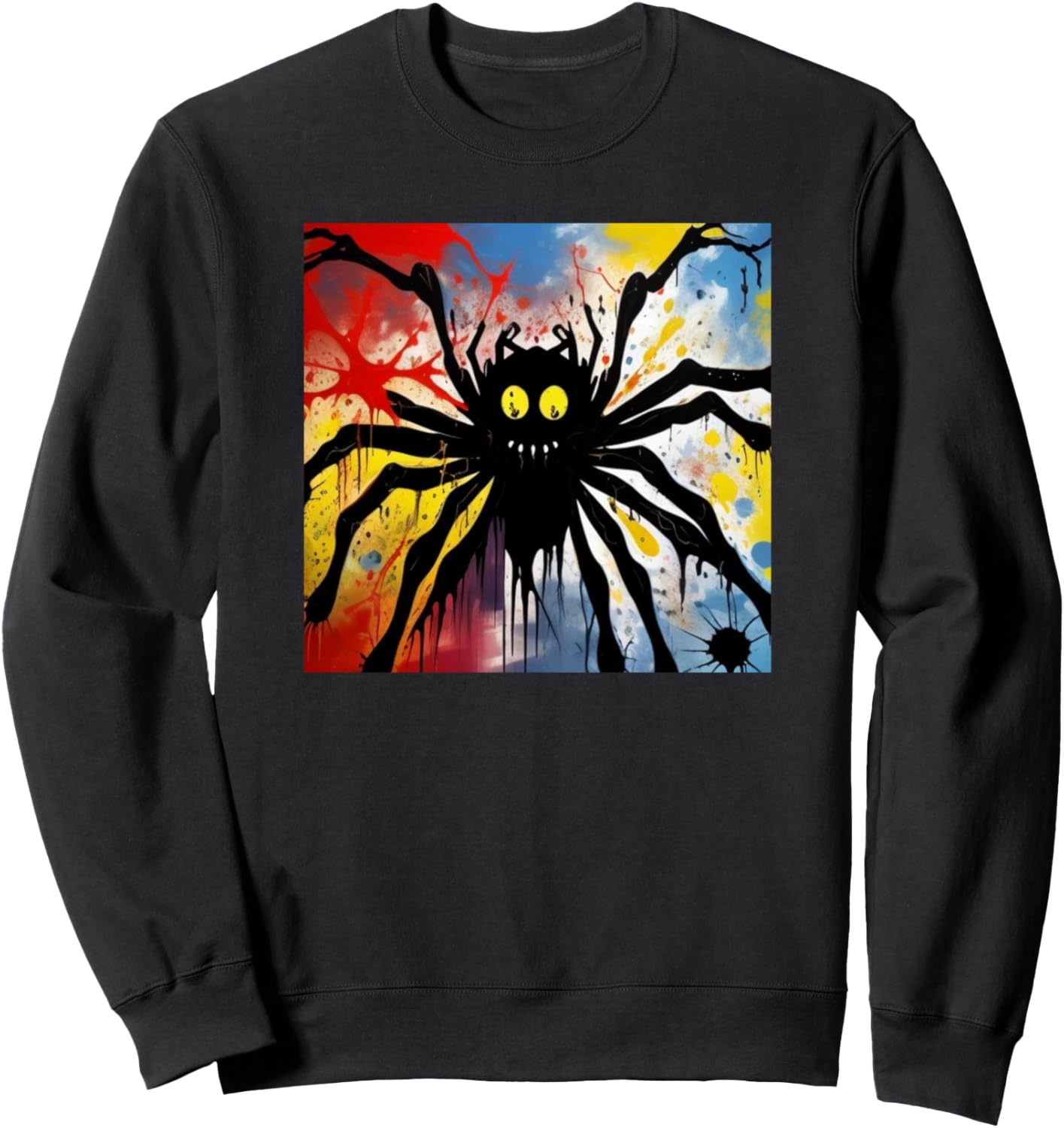 

Яркая толстовка с силуэтом паука Spider Art Merch Men - Women Kids Boys Girls Gift, черный