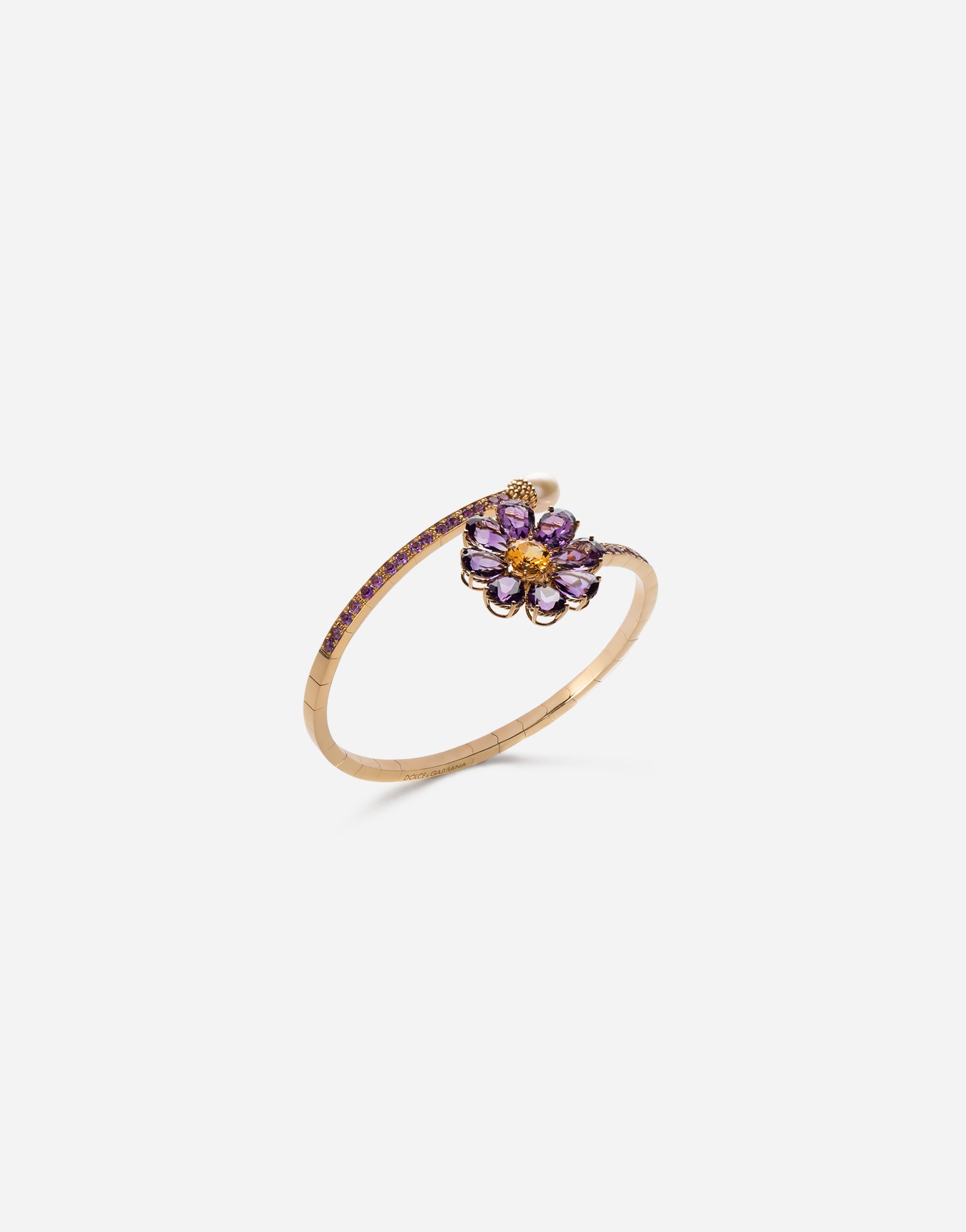 Браслет spring из желтого золота 18 карат с аметистами и цитрином Dolce & Gabbana, золото — фото 2