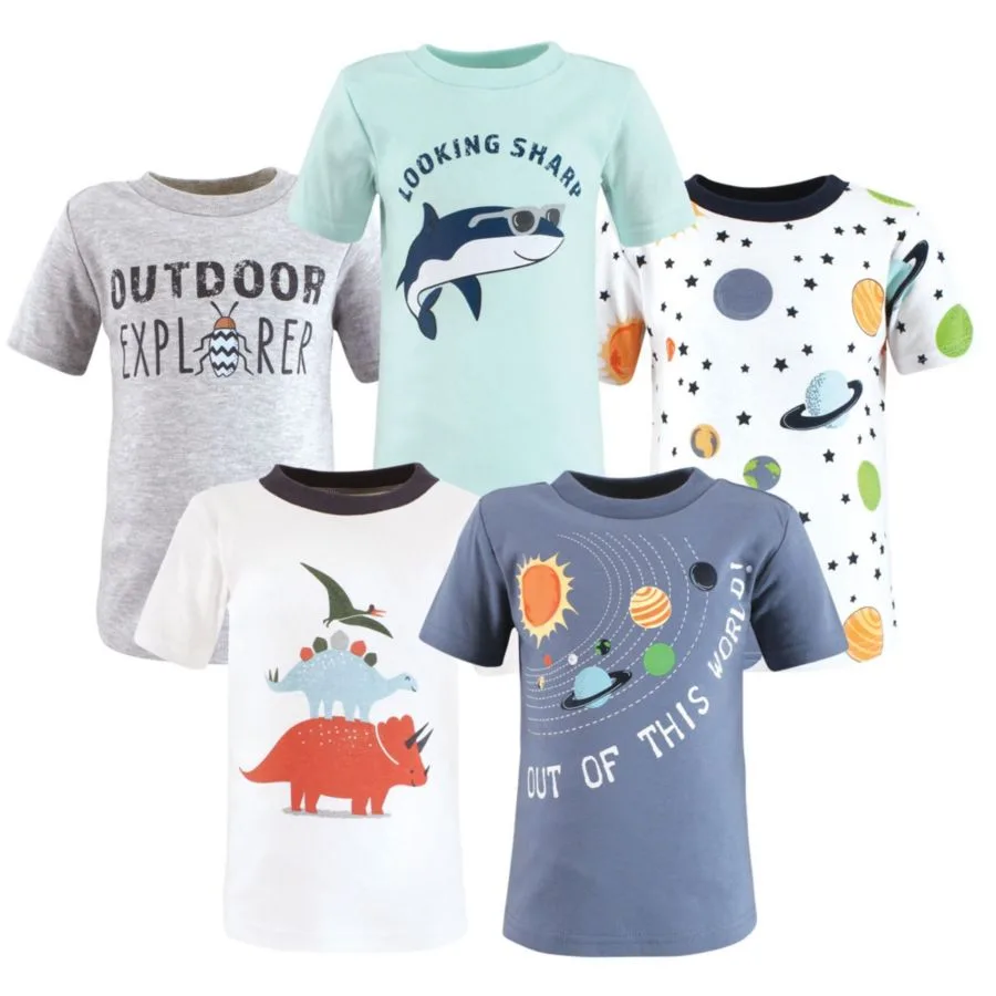 Футболки с коротким рукавом и круглым вырезом Hudson Baby, Solar System Shark
