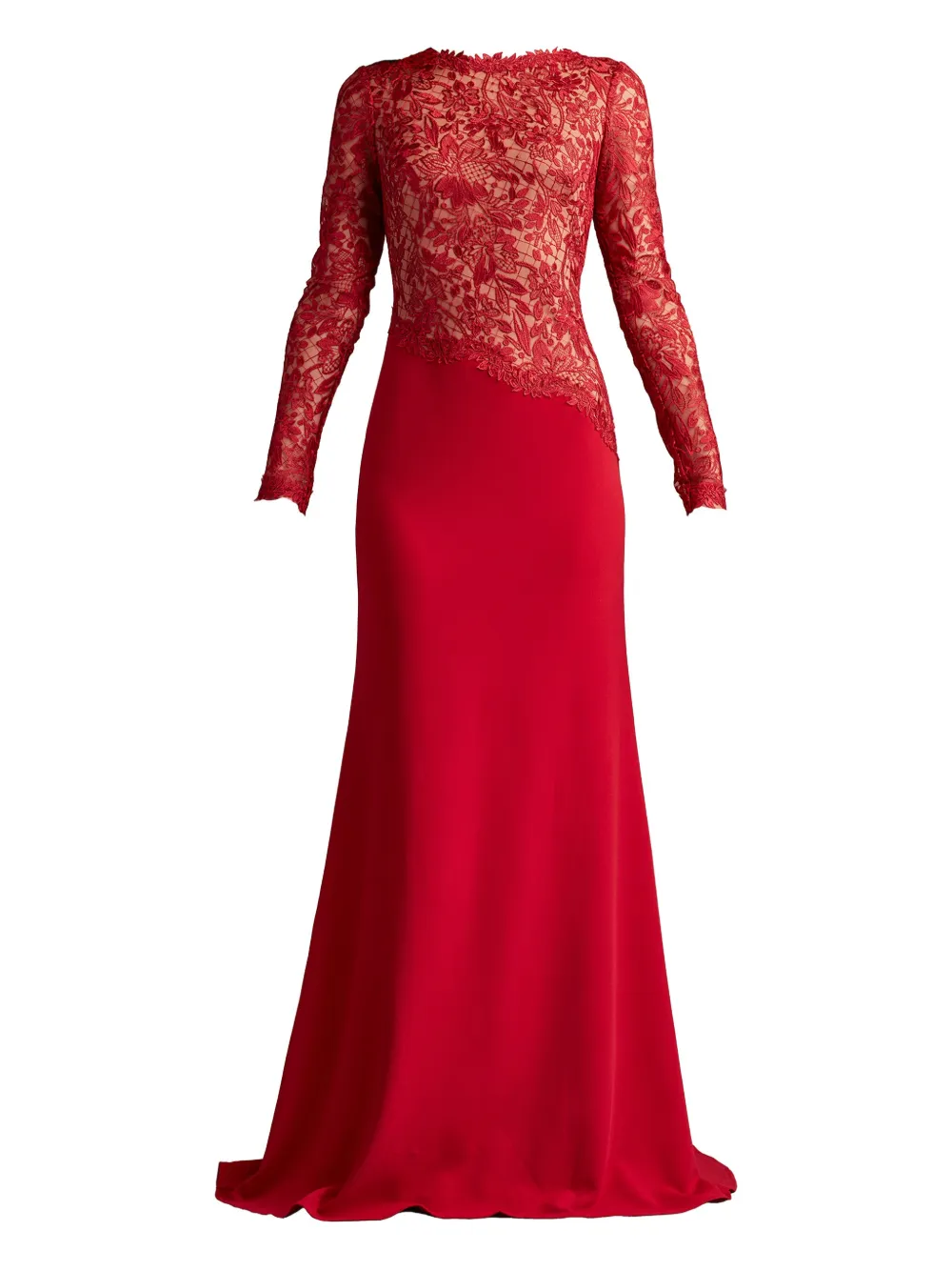 

Платье с кружевными вставками Tadashi Shoji, красный