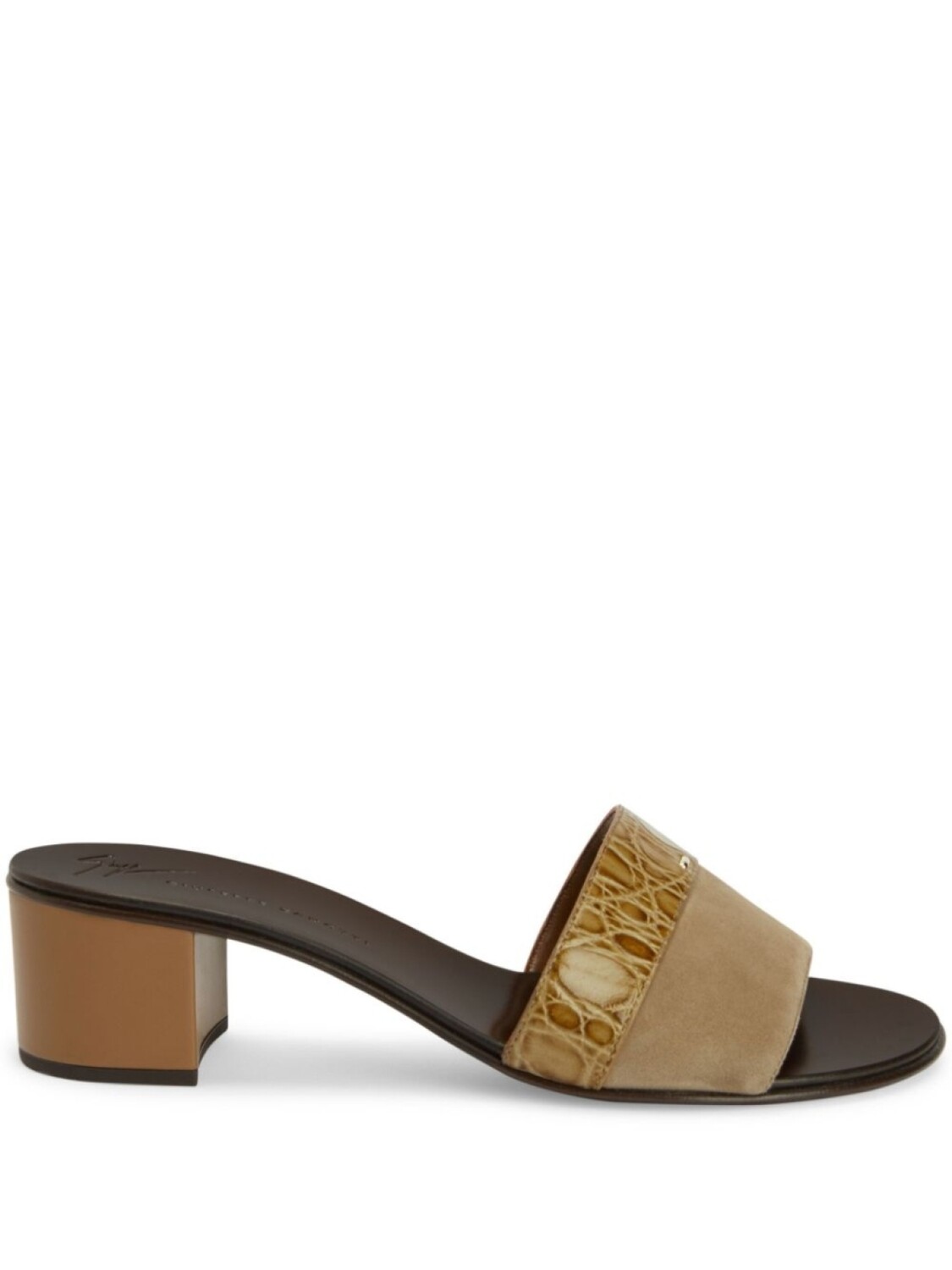 

Мюли Giuseppe Zanotti 50 мм Roose, коричневый