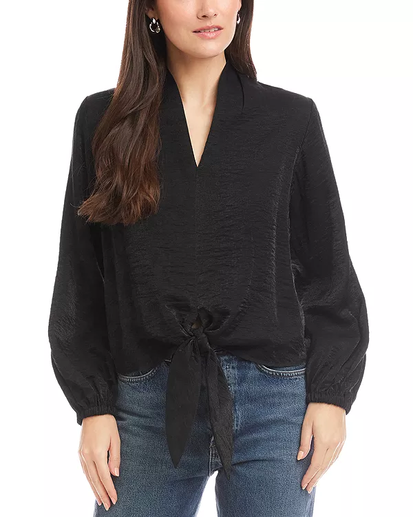 

Алый топ с завязками по низу Fifteen Twenty, черный