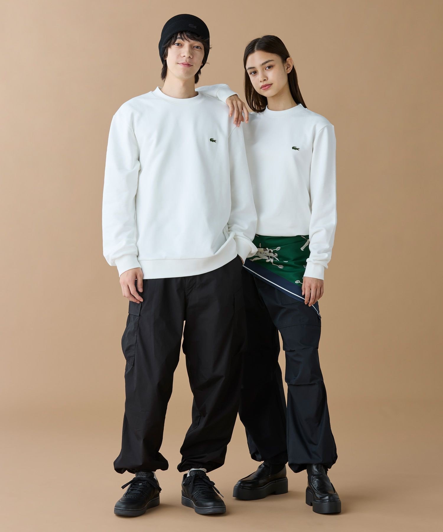 Обычная толстовка с круглым вырезом LACOSTE, White — фото 2