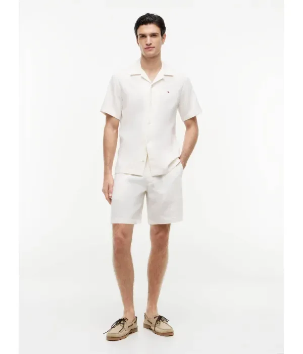 Льняные шорты DOVER regular fit Tommy Hilfiger, экрю — фото 2
