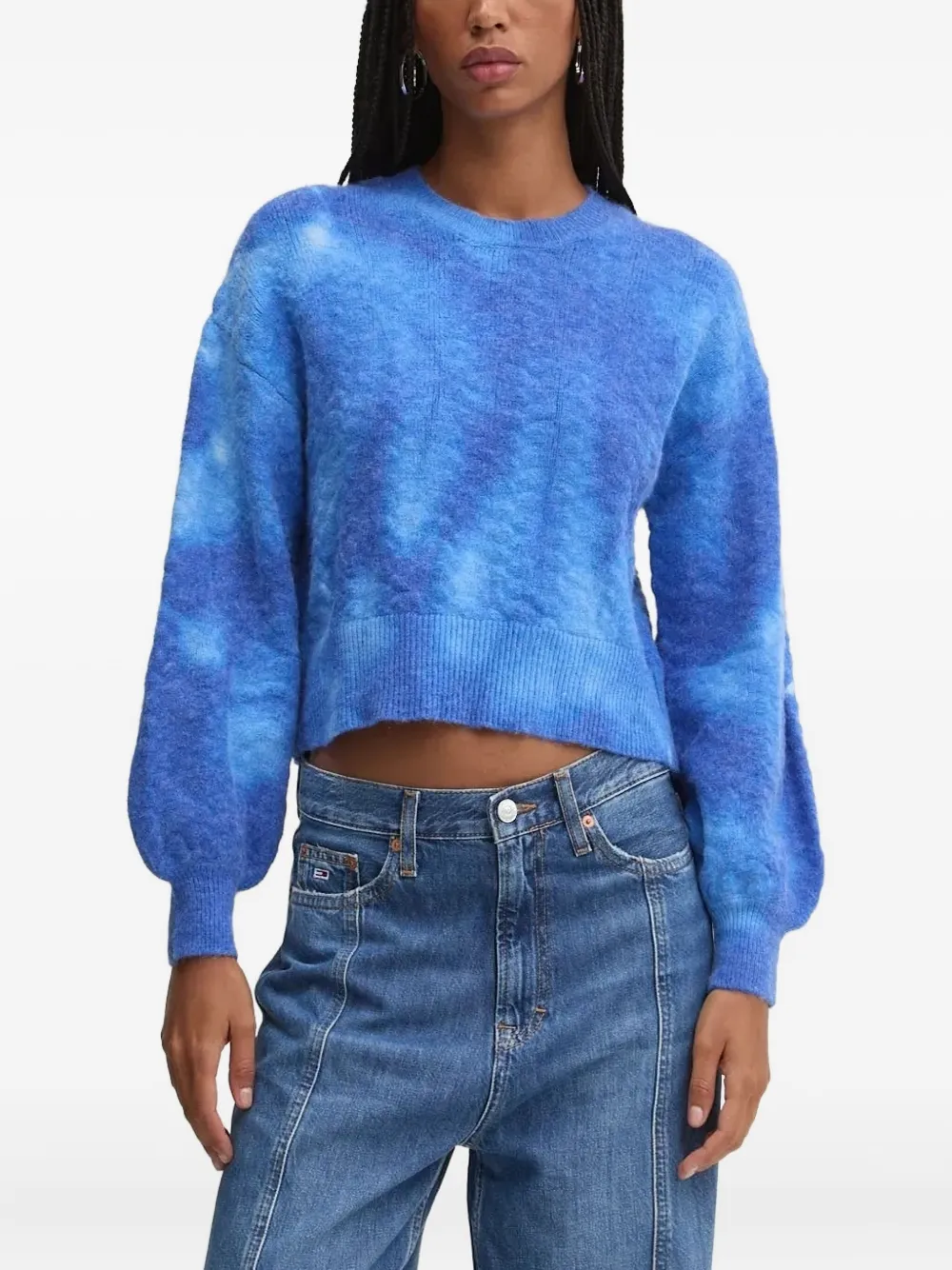 

Свитер в стиле тай-дай Desigual, синий