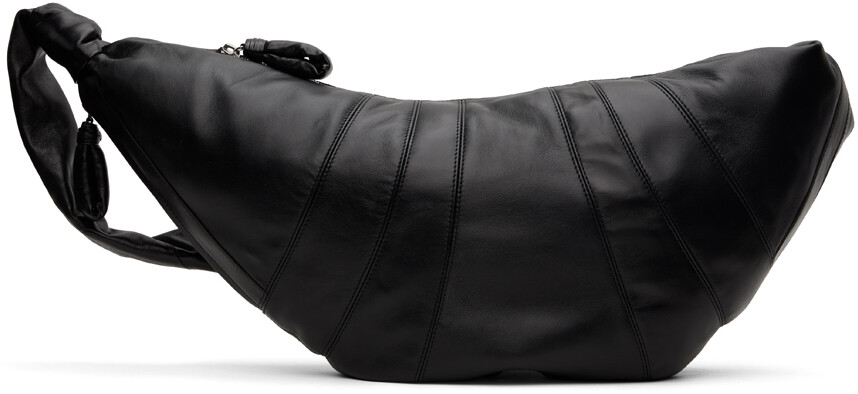 

Черная большая сумка для круассанов Lemaire, цвет Black