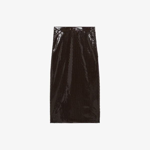 

Юбка-карандаш Reiss x Atelier Raye с лазерной резкой, коричневый