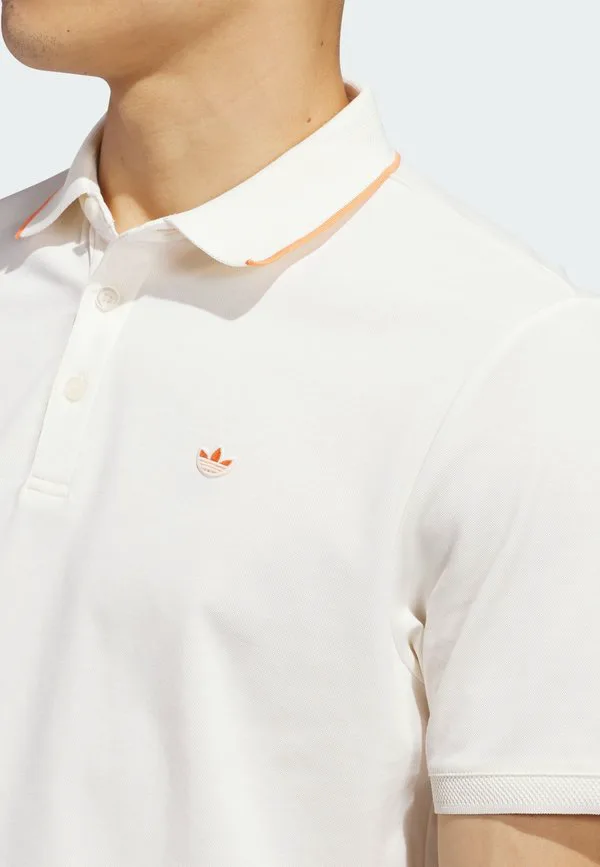 Однотонная рубашка поло Adidas Golf Originals, Chalk White Dusky Orange — фото 3