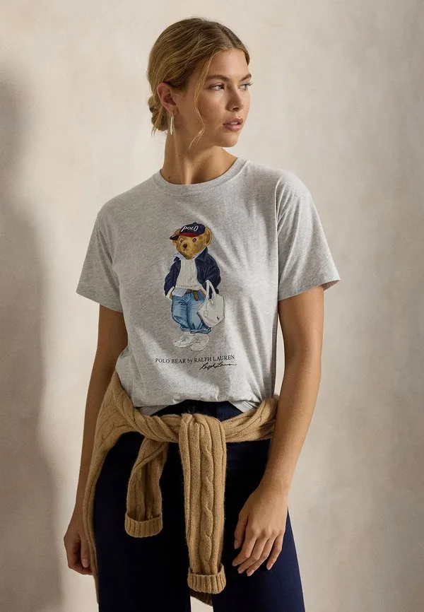 Футболка с принтом Polo Ralph Lauren, Light Smoke Heather