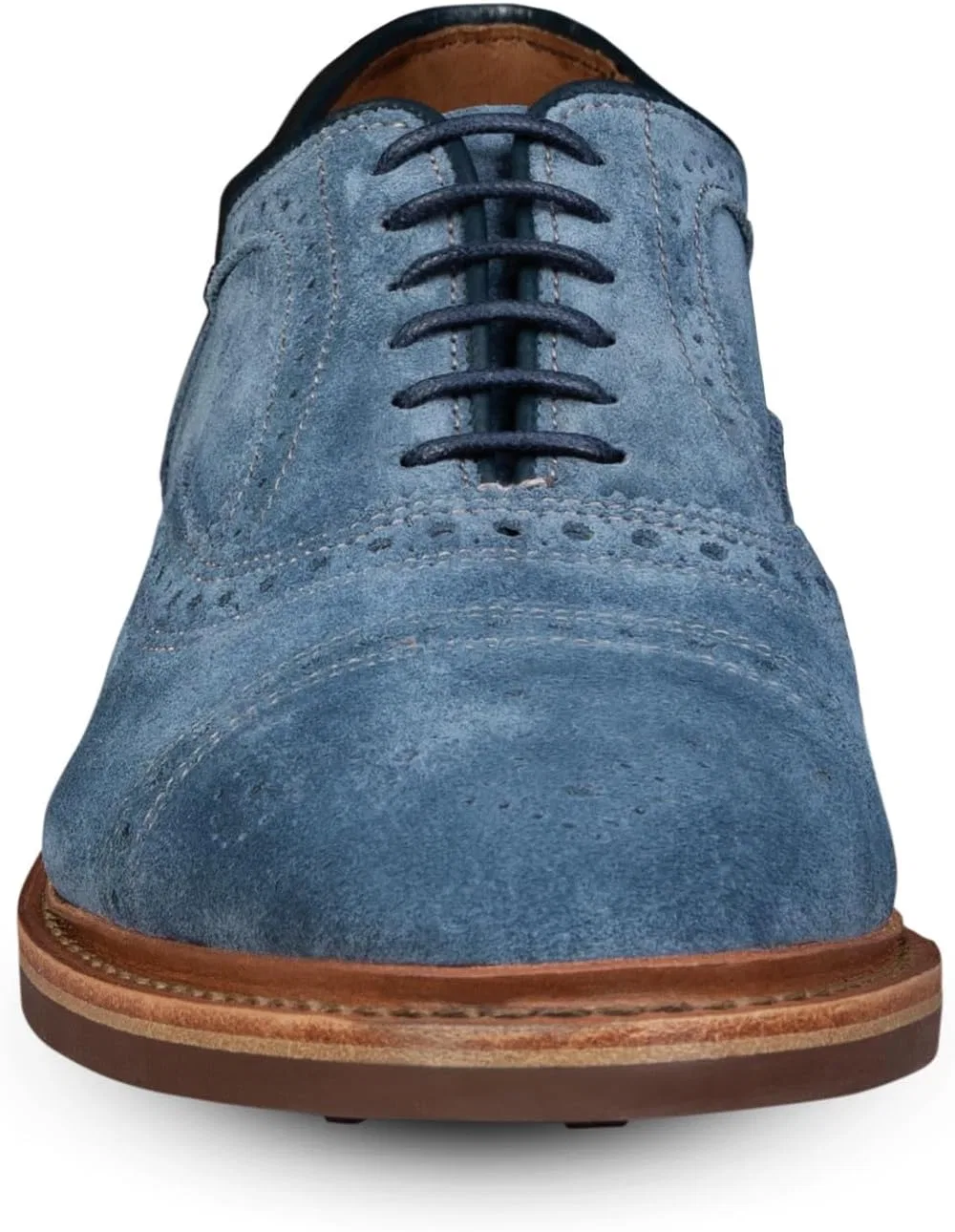 Оксфорды Allen Edmonds, деним замша — фото 2