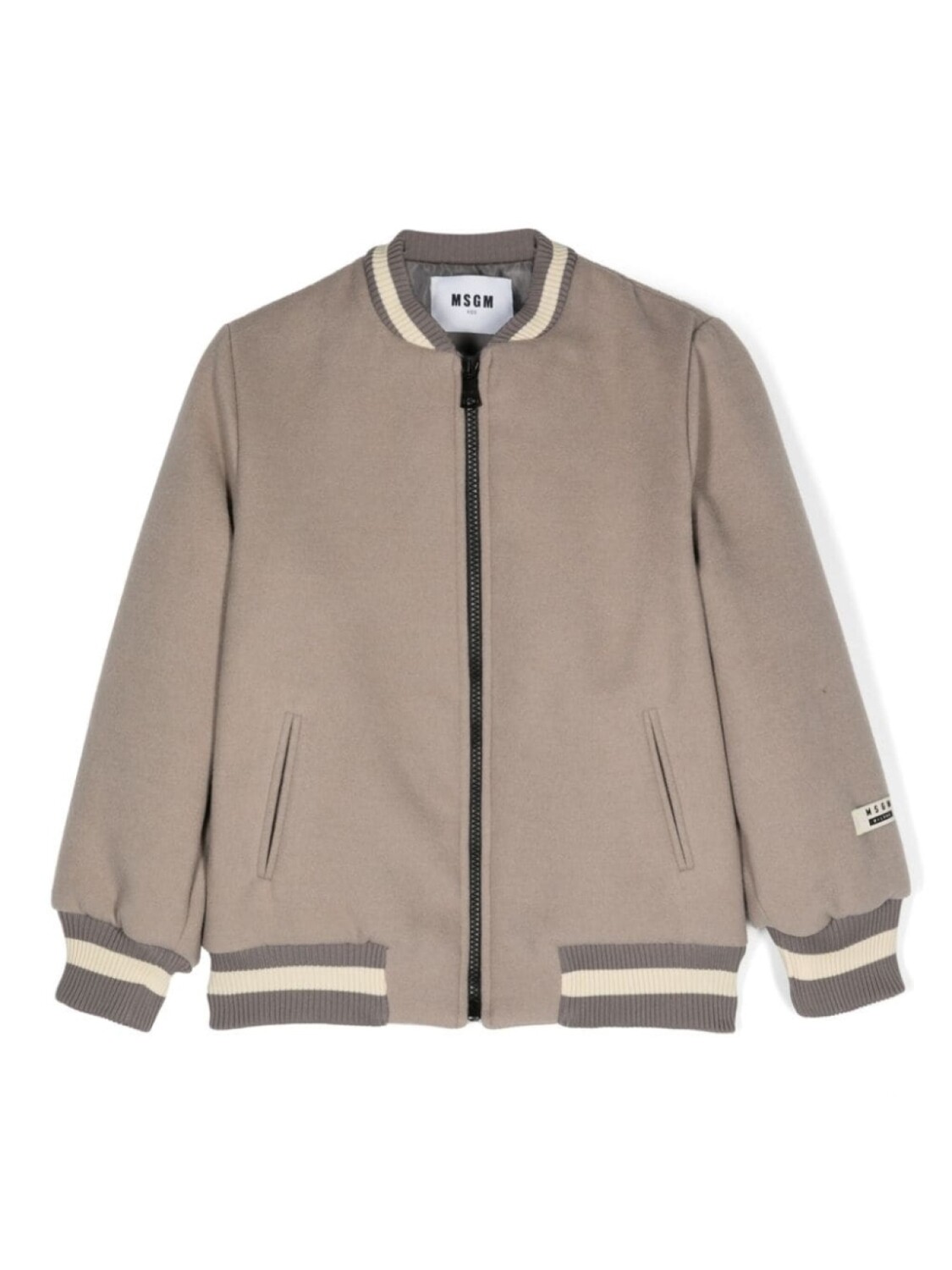 

MSGM Kids бомбер с логотипом, нейтральный цвет