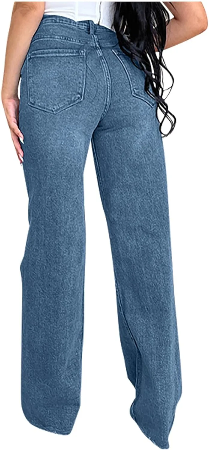 Женские джинсы деним loose fit flare wide leg — фото 3