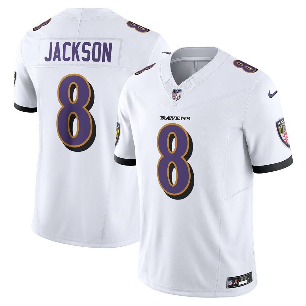 

Мужские кроссовки Nike Lamar Jackson White Baltimore Ravens Vapor F. Ограниченный Джерси, цвет Rav White